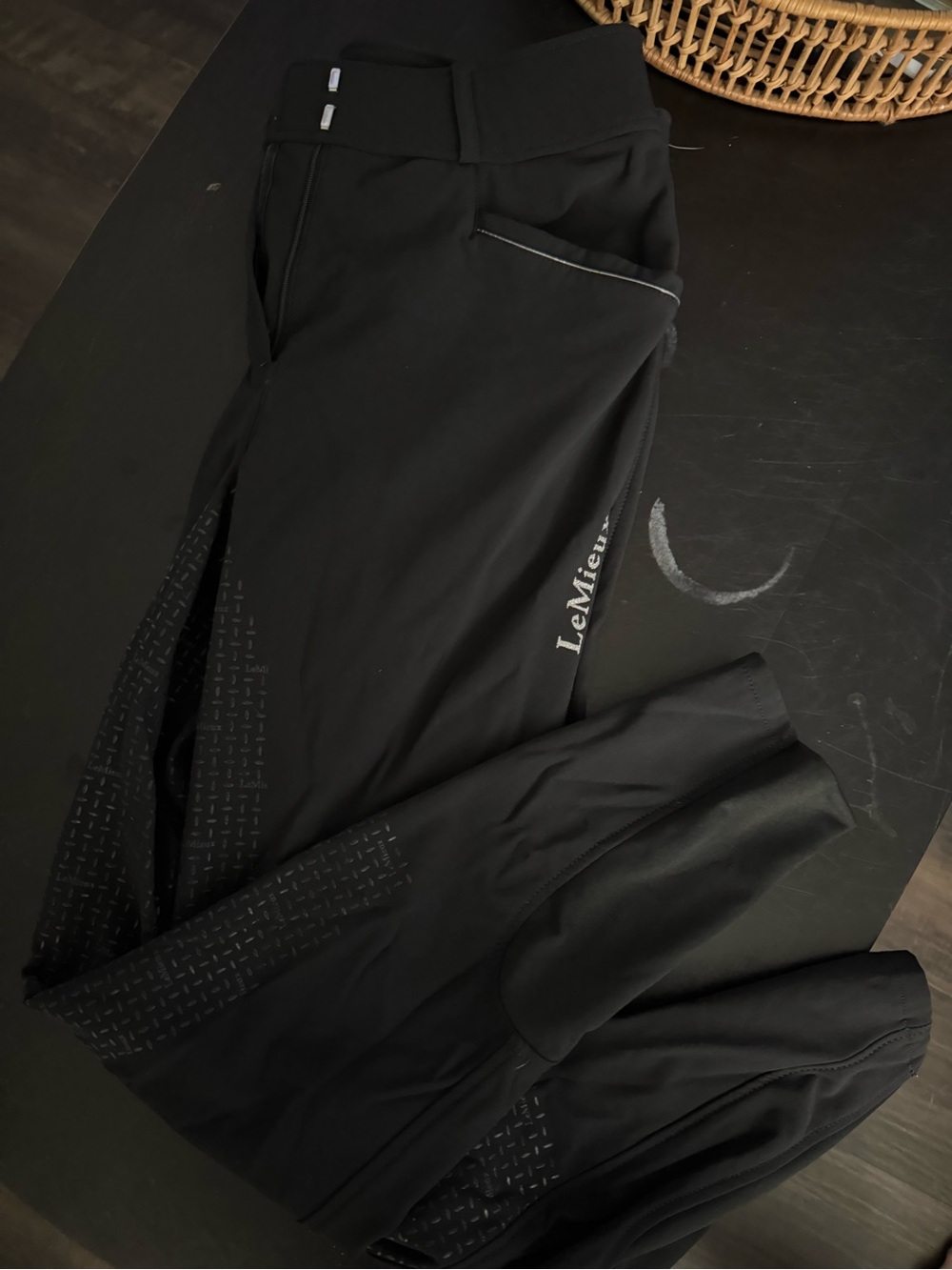 LeMieux Black Equestrian Breeches with Full Seat - Picture 3 of 5